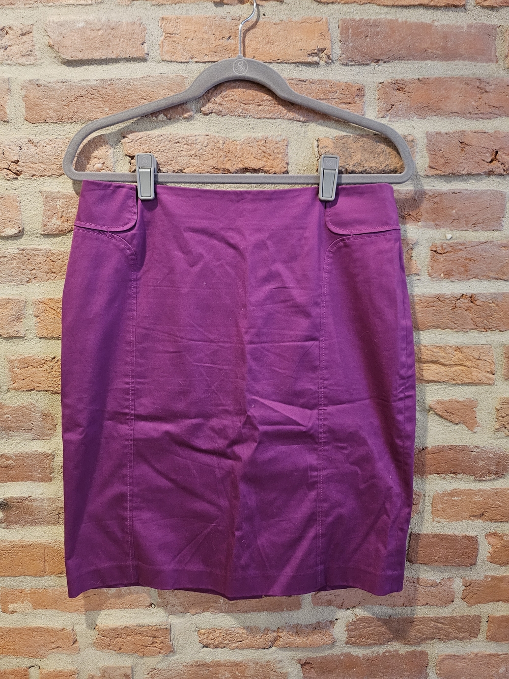 New York & Company Magenta Pencil Skirt